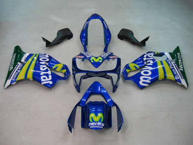 Carenados Moto Honda CBR600 F4i 2004-2007 - Azul Amarillo Verde MoviStar Asequibles