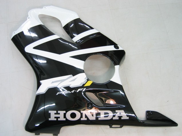 Carenado Moto Honda CBR600 F4i 2004-2007 - Blanco Negro Brillante Asequibles