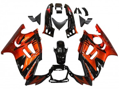 Carenados Moto Honda CBR600 F3 1995-1996 - Naranja Negro Brillante Asequibles