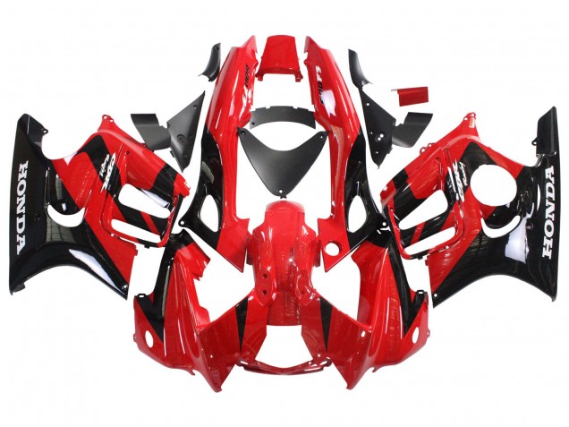 Carenados Moto Honda CBR600 F3 1997-1998 - Rojo Negro Brillante Asequibles