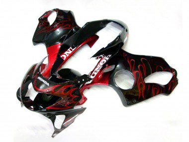 Carenados Moto Honda CBR600 F4 1999-2000 - Negro Brillante Rojo Llama Asequibles