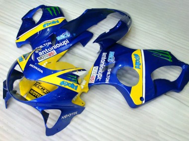 Carenados Moto Honda CBR600 F4 1999-2000 - Azul Amarillo Verde Monstruo Asequibles
