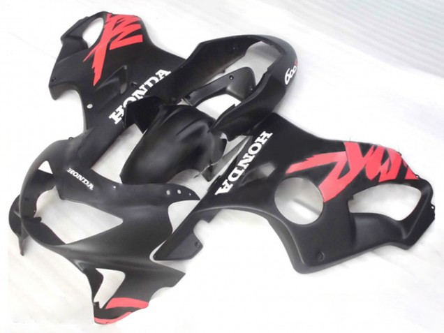 Carenados Moto Honda CBR600 F4 1999-2000 - Negro Mate Rosa Calcomanías Asequibles