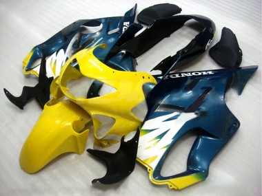 Carenados Moto Honda CBR600 F4 1999-2000 - Amarillo Azul Oscuro Negro Brillante Asequibles