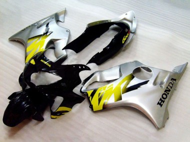 Carenados Moto Honda CBR600 F4 1999-2000 - Plata Amarillo Negro Brillante Asequibles