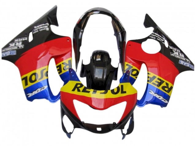 Carenados Moto Honda CBR600 F4 1999-2000 - Rojo Amarillo Azul Negro Brillante Repsol Asequibles
