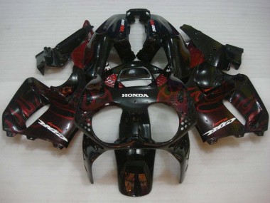 Carenados Moto Honda CBR900RR 893 1992-1993 - Negro Brillante Rojo Llama Asequibles