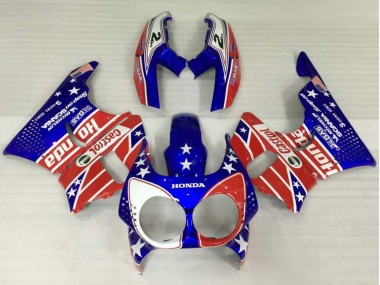 Carenados Moto Honda CBR900RR 893 1992-1993 - Blanco Rojo Azul Estrella Castrol Asequibles