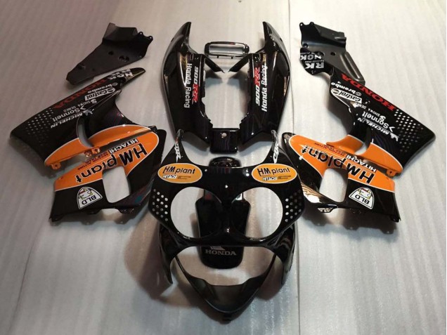 Carenados Moto Honda CBR900RR 893 1992-1993 - Negro Brillante Naranja Hm Plant Asequibles