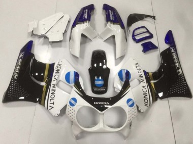 Carenados Moto Honda CBR900RR 893 1992-1993 - Blanco Azul Negro Brillante Konica Minolta Asequibles
