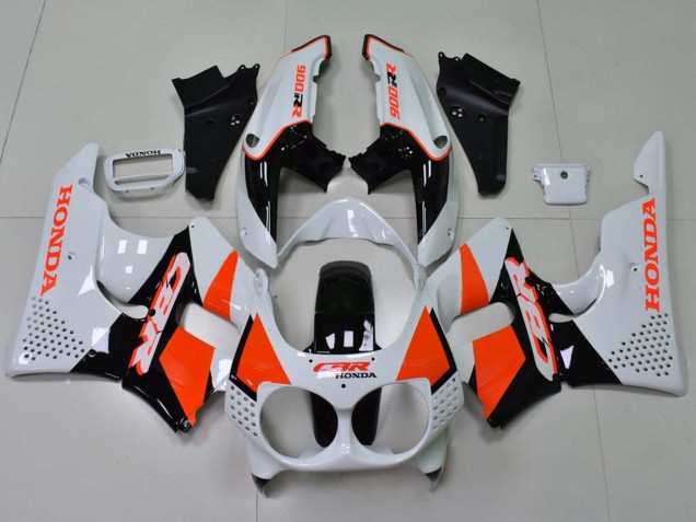 Carenados Moto Honda CBR900RR 893 1992-1993 - Blanco Naranja Negro Brillante Asequibles