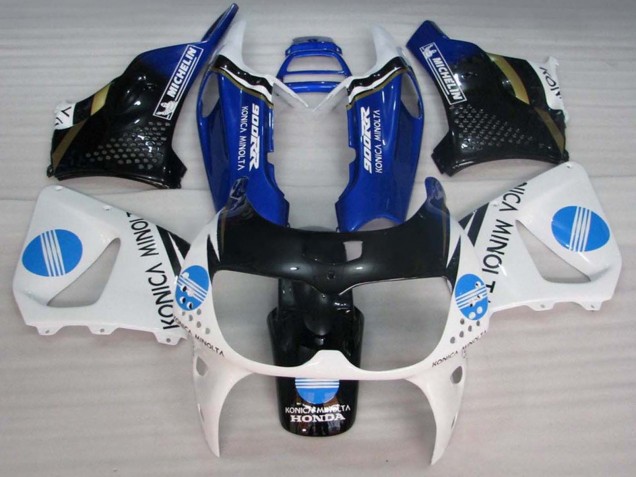 Carenados Moto Honda CBR900RR 893 1994-1995 - Blanco Azul Negro Brillante Konica Minolta Asequibles