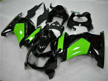 Carenados Moto Kawasaki EX250 2008-2012 - Negro Brillante Verde Asequibles