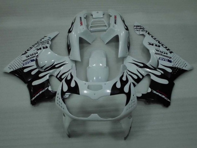 Carenados Moto Honda CBR900RR 893 1994-1995 - Blanco Negro Brillante Llama Asequibles