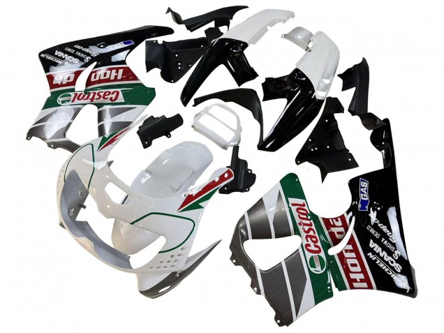 Carenados Moto Honda CBR900RR 893 1996-1997 - Blanco Verde Gris Negro Brillante Castrol Asequibles
