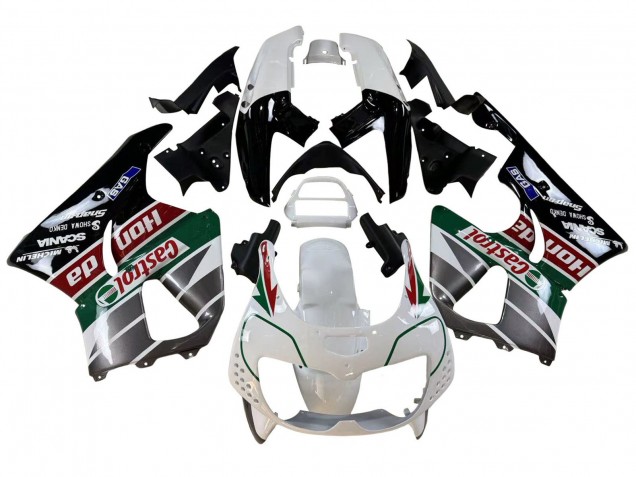 Carenados Moto Honda CBR900RR 893 1996-1997 - Blanco Verde Gris Negro Brillante Castrol Asequibles