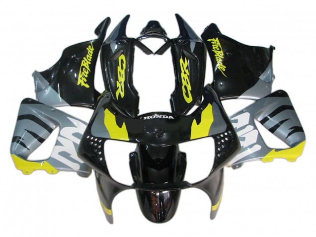 Carenados Moto Honda CBR900RR 919 1998-1999 - Plata Amarillo Negro Brillante Fireblade Asequibles