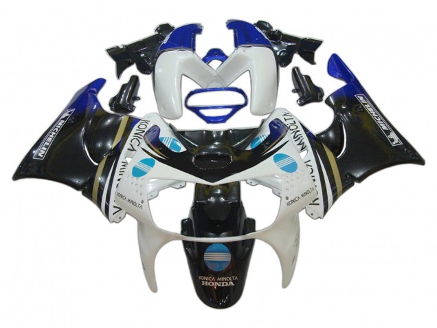 Carenados Moto Honda CBR900RR 919 1998-1999 - Blanco Azul Negro Brillante Konica Minolta Asequibles