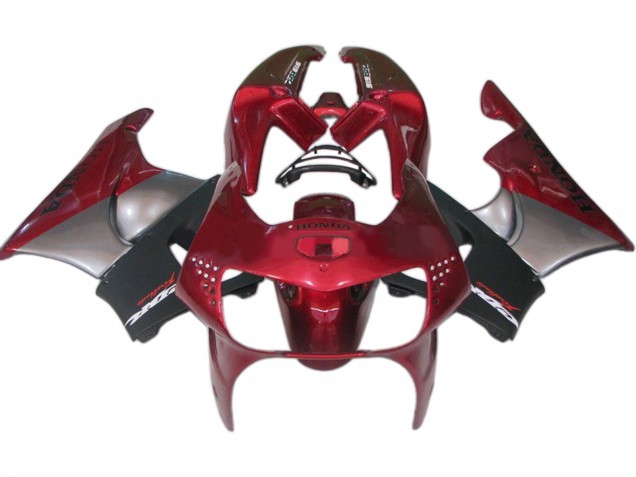 Carenados Moto Honda CBR900RR 919 1998-1999 - Rojo Oscuro Negro Gris Asequibles