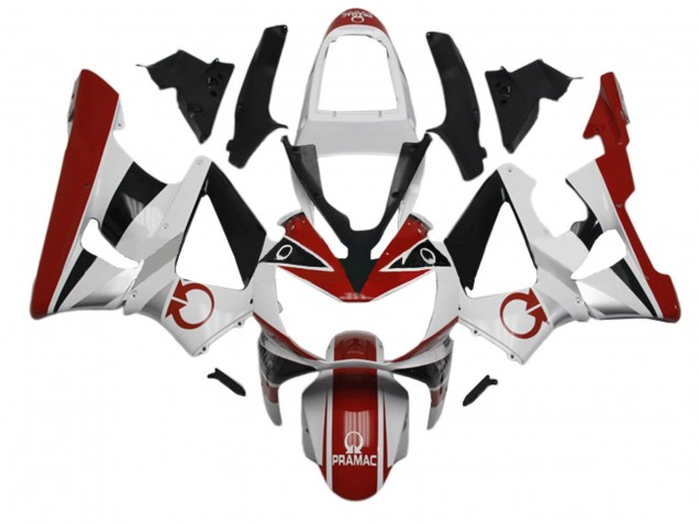 Carenados Moto Honda CBR900RR 929 2000-2001 - Blanco Rojo Negro Brillante Pramac Asequibles