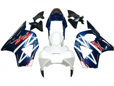 Carenados Moto Honda CBR900RR 954 2002-2003 - Blanco Azul Oscuro Asequibles