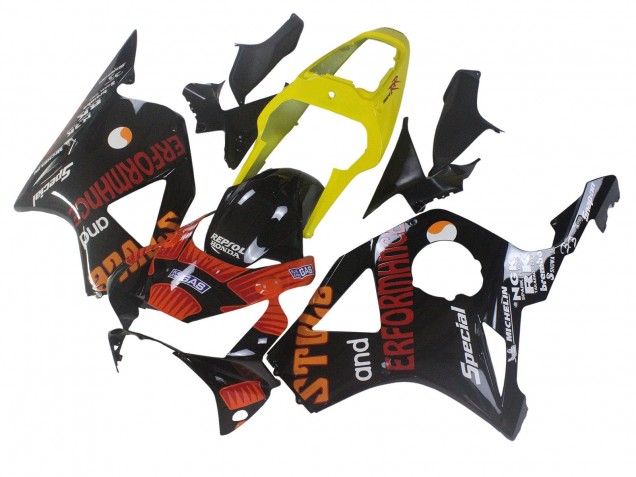 Carenados Moto Honda CBR900RR 954 2002-2003 - Amarillo Rojo Negro Brillante Repsol Rossi Asequibles