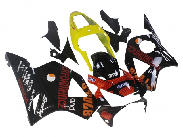 Carenados Moto Honda CBR900RR 954 2002-2003 - Amarillo Rojo Negro Brillante Repsol Rossi Asequibles
