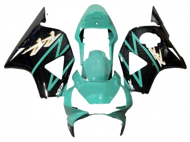 Carenados Moto Honda CBR900RR 954 2002-2003 - Verde Claro Negro Brillante Asequibles