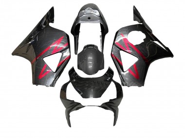 Carenados Moto Honda CBR900RR 954 2002-2003 - Negro FibraCarbono Rojo Raya Asequibles