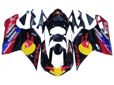 Carenados Moto Ducati 848/1098/1198 2007-2014 - Negro Brillante Amarillo Azul Rojo Bull Asequibles