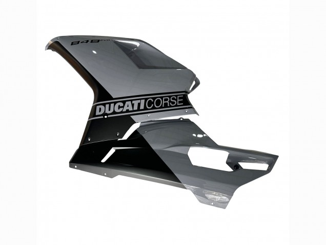 Carenados Moto Ducati 848 2007-2014 - Plata Oro Negro Mate Asequibles