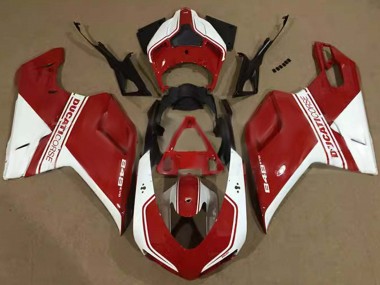 Carenados Moto Ducati 848 2007-2014 - Blanco Rojo Corse Asequibles