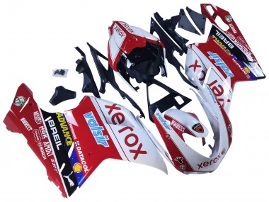 Carenados Moto Ducati 848/1098/1198 2007-2014 - Blanco Rojo Negro Brillante Valsir Xerox Asequibles