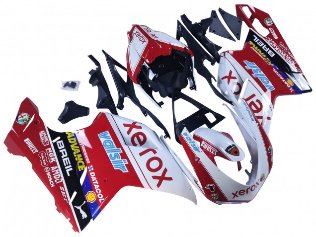Carenados Moto Ducati 848/1098/1198 2007-2014 - Blanco Rojo Negro Brillante Valsir Xerox Asequibles