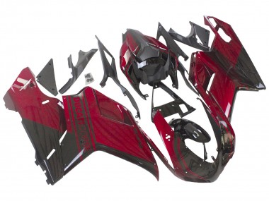 Carenado Moto Ducati 848 2007-2014 - Rojo Negro Brillante Asequibles
