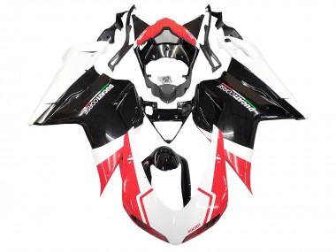 Carenados Moto Ducati 848/1098/1198 2007-2014 - Blanco Rojo Negro Brillante Asequibles