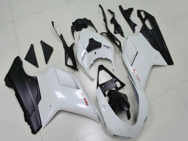 Carenados Moto Ducati 848 2007-2014 - Blanco Negro Mate Asequibles