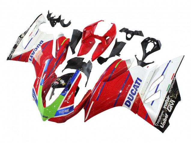 Carenados Moto Ducati Panigale 899/1199 2011-2014 - Blanco Rojo Verde Azul Negro Brillante Flex-Box Asequibles
