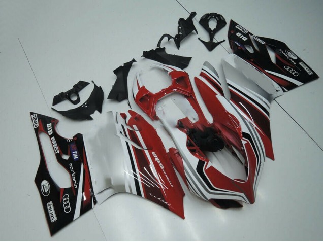 Carenado Moto Ducati Panigale 899 2011-2014 - Blanco Rojo Negro Brillante Asequibles