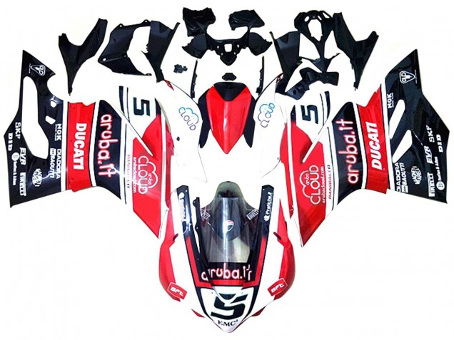 Carenados Moto Ducati 959/1299 2015-2020 - Blanco Rojo Negro Brillante Aruba 5 Asequibles