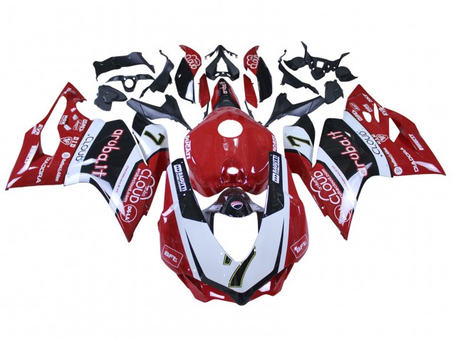 Carenados Moto Ducati 959/1299 2015-2020 - Blanco Rojo Negro Aruba 7 Asequibles