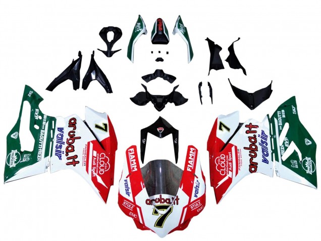 Carenados Moto Ducati 959/1299 2015-2020 - Blanco Rojo Verde Valsir Fiamm 7 Asequibles