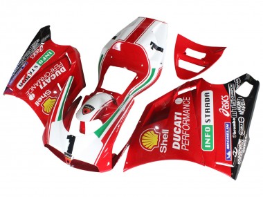 Carenados Moto Ducati 748/916/996/998 1993-2005 - Blanco Rojo Amarillo Verde Negro Brillante Performance Asequibles