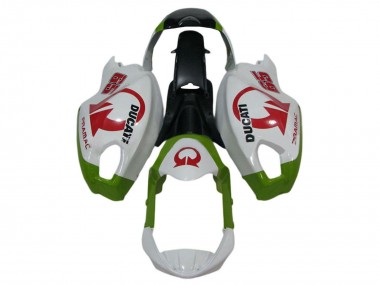Carenados Moto Ducati Monster 696 796 1100 1100S 2008-2012 - Blanco Verde Rojo Pramac Asequibles