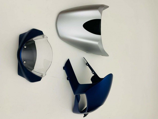 Carenados Moto Ducati Monster 696 796 1100 1100S 2008-2012 - Azul Oscuro Plata Asequibles