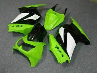 Carenados Moto Kawasaki EX250 2008-2012 - Verde Blanco Negro Asequibles