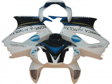 Carenados Moto Honda VFR 800 2002-2013 - Blanco Azul Negro Konica Minolta Asequibles