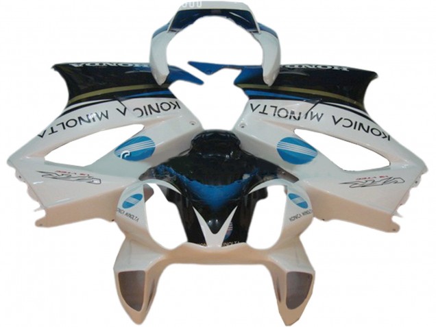 Carenados Moto Honda VFR 800 2002-2013 - Blanco Azul Negro Konica Minolta Asequibles