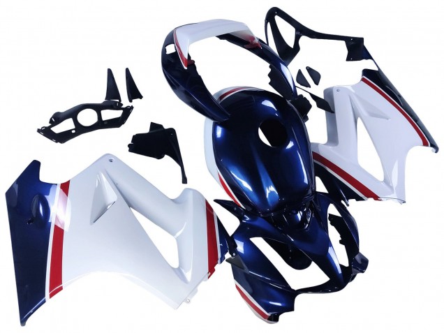 Carenados Moto Honda VFR 800 2002-2013 - Blanco Rojo Azul Oscuro Asequibles