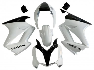 Carenados Moto Honda VFR 800 2002-2013 - Blanco Perla Negro Brillante Calcomanía Asequibles